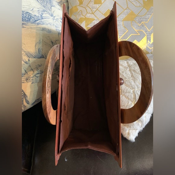 Brown Wooden Purse - Picture 3 of 3